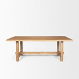 Suke Natural Rectangular Trestle Dining Table - Ornate Home
