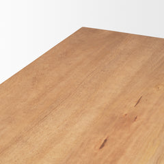 Suke Natural Rectangular Trestle Dining Table - Ornate Home