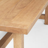 Suke Natural Rectangular Trestle Dining Table - Ornate Home