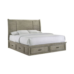 Sullivan Drift Grey 4-Piece King Storage Bedroom Set with 2 Nightstands & Chest