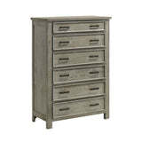 Sullivan Drift Grey 5-Piece King Storage Bedroom Set with 2 Nightstands, Dresser & Chest - Ornate Home