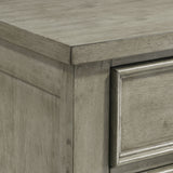 Sullivan Drift Grey 5-Piece King Storage Bedroom Set with 2 Nightstands, Dresser & Chest - Ornate Home