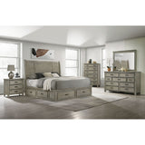 Sullivan Drift Grey King Storage Bed