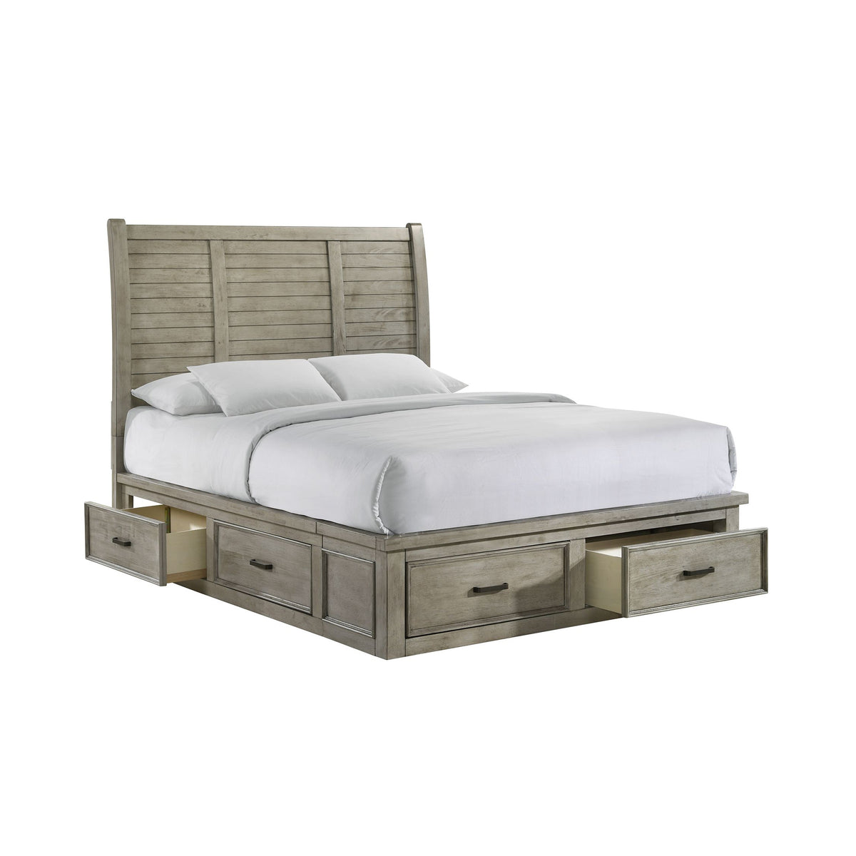 Sullivan Drift Grey Queen Storage Bed