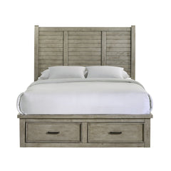Sullivan Drift Grey Queen Storage Bed