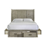 Sullivan Drift Grey Queen Storage Bed