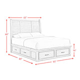 Sullivan Drift Grey Queen Storage Bed
