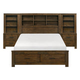 Sullivan Espresso 5pc Bedroom Set Queen Wall Platform Bed - Ornate Home