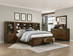 Sullivan Oak Queen Platform Bed - Ornate Home