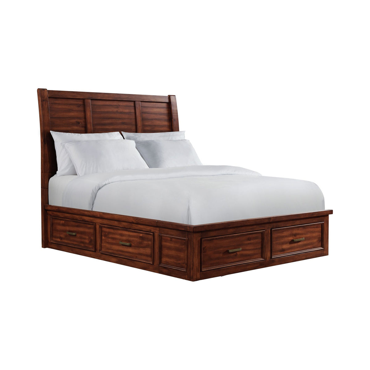 Sullivan Rich Cherry 3-Piece Queen Storage Bedroom Set - Ornate Home