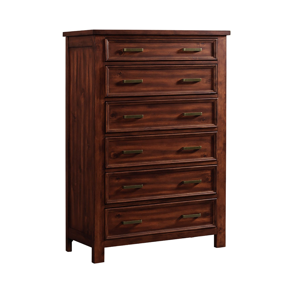 Sullivan Rich Cherry 4-Piece Queen Storage Bedroom Set with 2 Nightstands & Chest - Ornate Home