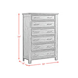 Sullivan Rich Cherry 5-Piece Queen Storage Bedroom Set with 2 Nightstands, Dresser & Chest - Ornate Home