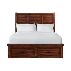 Sullivan Rich Cherry Queen Storage Bed - Ornate Home
