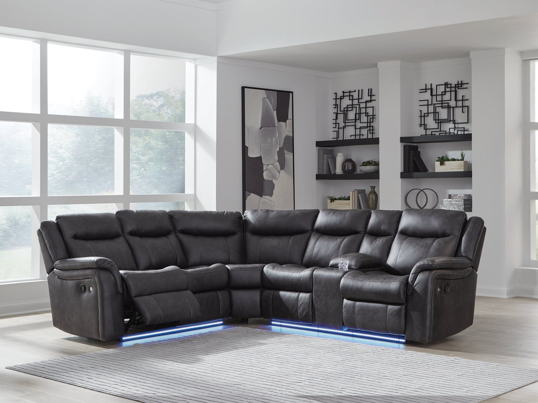 Sultan Meadow Carbon 2-Piece Reclining Sectional (Online Special Price) - Ornate Home