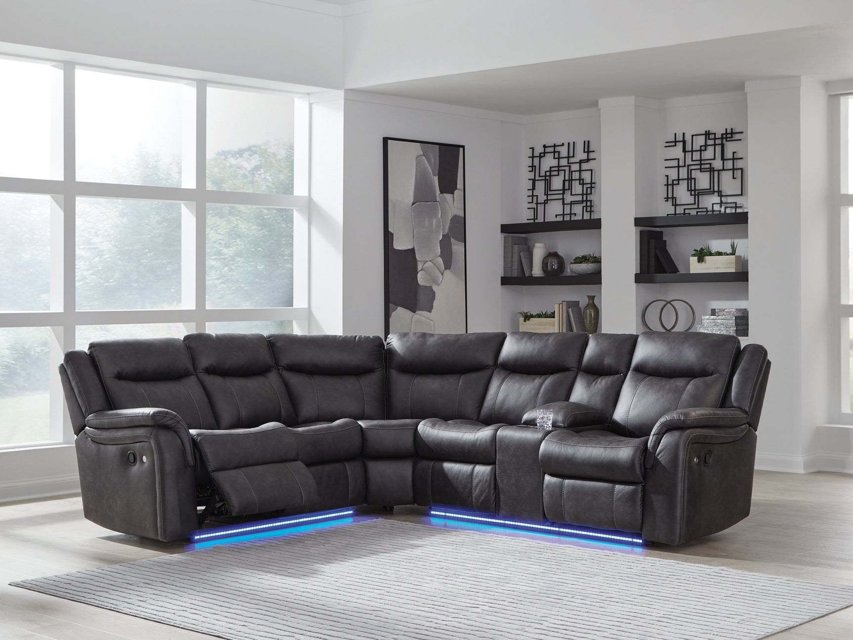 Sultan Meadow Carbon 2-Piece Reclining Sectional (Online Special Price) - Ornate Home