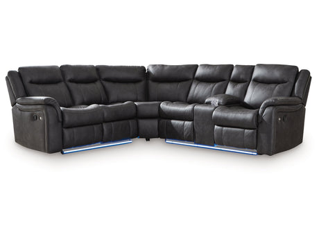 Sultan Meadow Carbon 2-Piece Reclining Sectional - Ornate Home