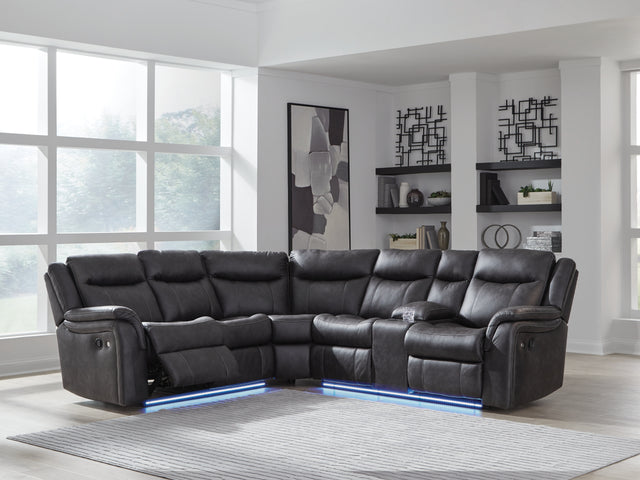 Sultan Meadow Carbon 2-Piece Reclining Sectional - Ornate Home