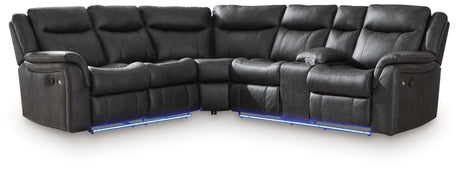 Sultan Meadow Carbon 2-Piece Reclining Sectional - Ornate Home