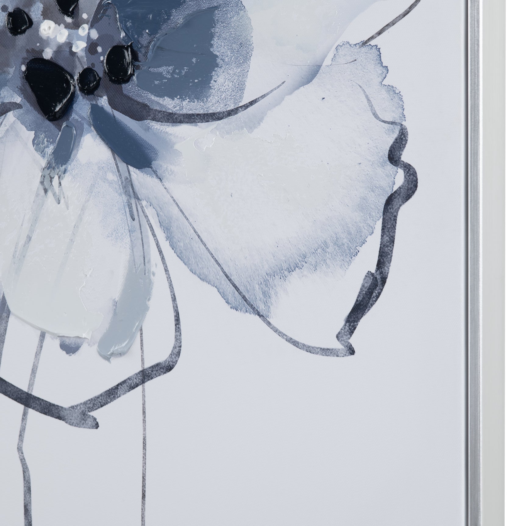 Sultry Florals Blue/White Canvas