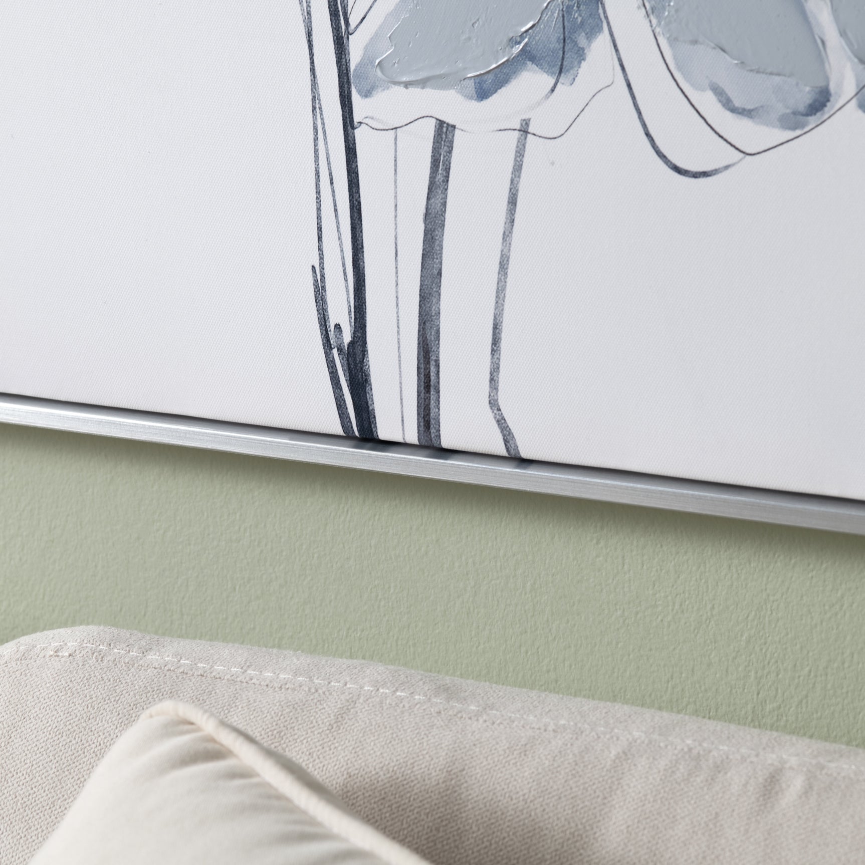 Sultry Florals Blue/White Canvas