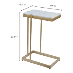 Sulu White C Table - Ornate Home