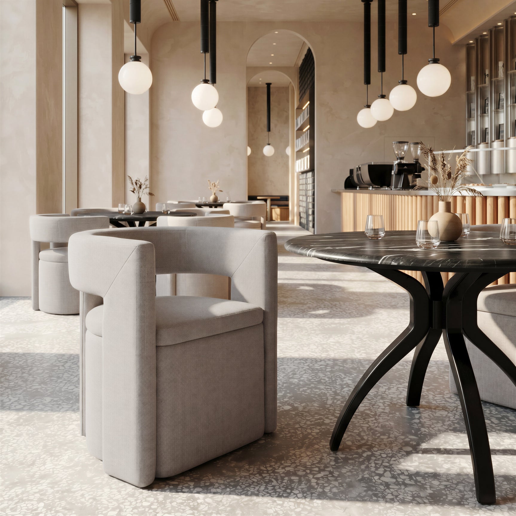 Sumay Black Dining Table - Ornate Home