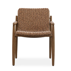 Sumba Brown Golden Flax Outdoor Dining Chair - Ornate Home