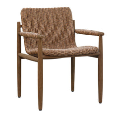 Sumba Brown Golden Flax Outdoor Dining Chair - Ornate Home