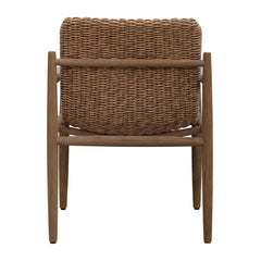 Sumba Brown Golden Flax Outdoor Dining Chair - Ornate Home