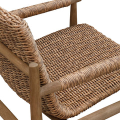 Sumba Brown Golden Flax Outdoor Dining Chair - Ornate Home