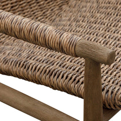 Sumba Brown Golden Flax Outdoor Dining Chair - Ornate Home