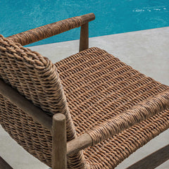 Sumba Brown Golden Flax Outdoor Dining Chair - Ornate Home