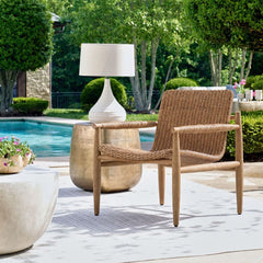 Sumba Golden Flax/Weathered Driftwood Outdoor Lounge Chair - Ornate Home