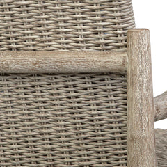 Sumba Gray Wicker Outdoor Dining Chair - Ornate Home