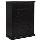 Sumerlin Black 6-drawer Bedroom Chest of Drawers - Ornate Home