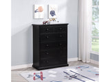 Sumerlin Black 6-drawer Bedroom Chest of Drawers - Ornate Home