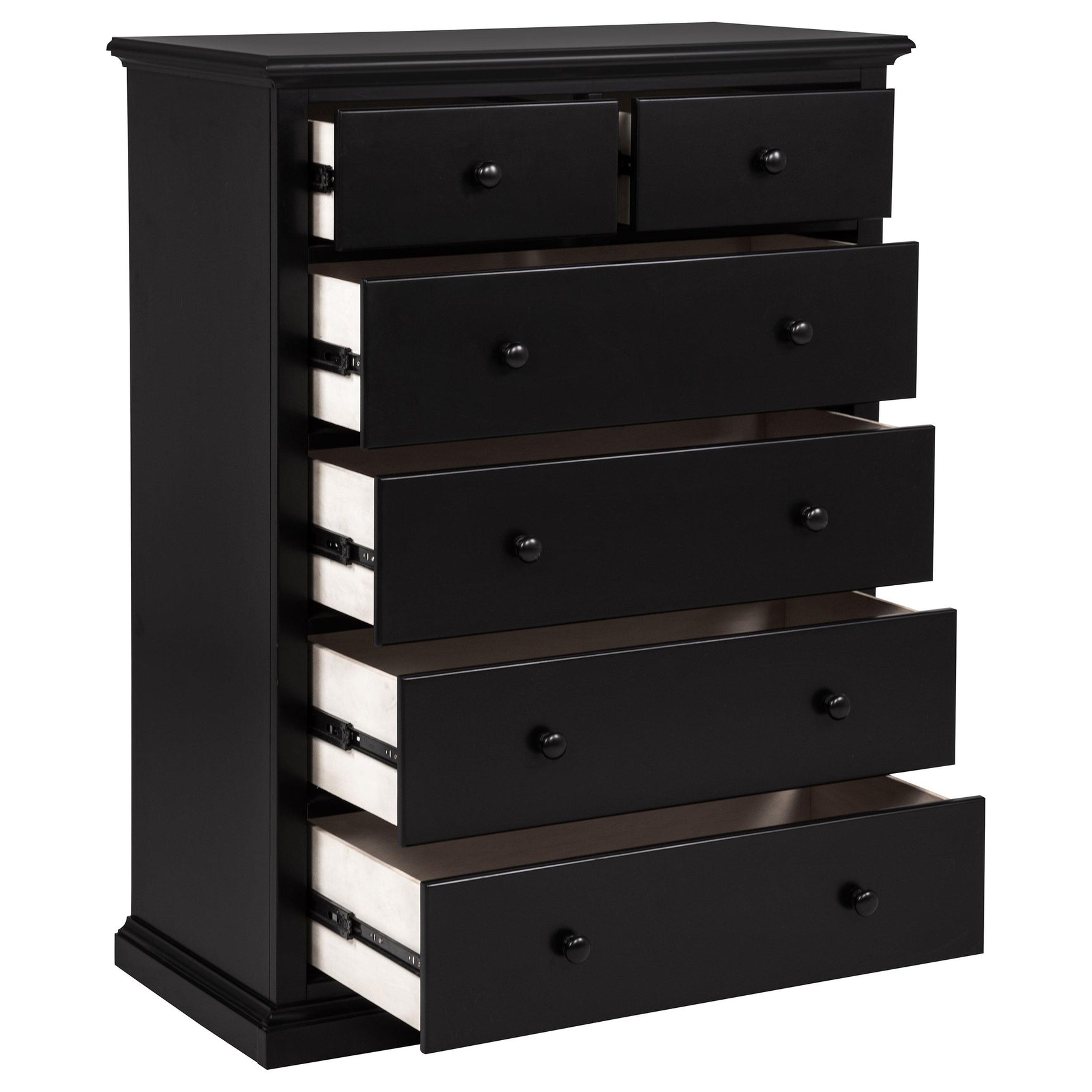 Sumerlin Black 6-drawer Bedroom Chest of Drawers - Ornate Home