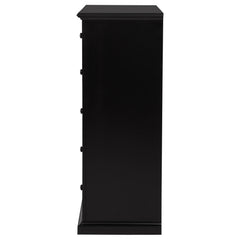 Sumerlin Black 6-drawer Bedroom Chest of Drawers - Ornate Home