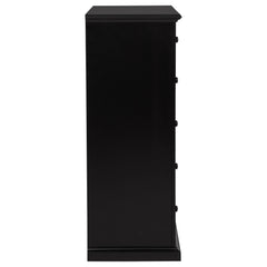 Sumerlin Black 6-drawer Bedroom Chest of Drawers - Ornate Home