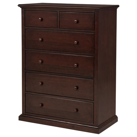 Sumerlin Cappuccino 6-drawer Bedroom Chest of Drawers - Ornate Home