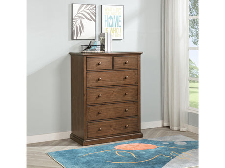 Sumerlin Medium Brown 6-drawer Bedroom Chest of Drawers - Ornate Home