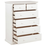 Sumerlin White 6-drawer Bedroom Chest of Drawers - Ornate Home
