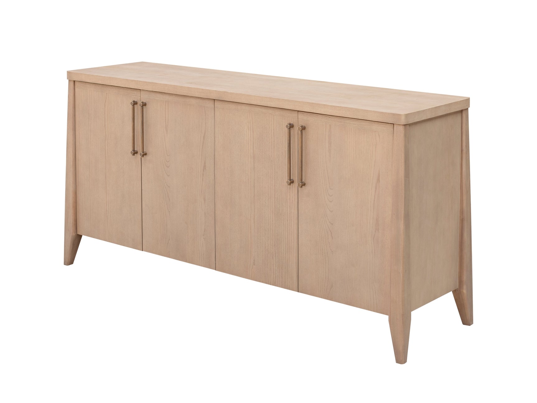 Sumire Four Door Ash Wood Sideboard in Ginger - Ornate Home