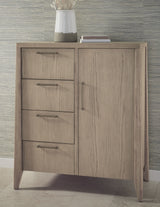 Sumire Ginger Four Drawer One Door Ash Wood Chest - Ornate Home