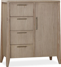 Sumire Ginger Four Drawer One Door Ash Wood Chest - Ornate Home