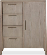 Sumire Ginger Four Drawer One Door Ash Wood Chest - Ornate Home