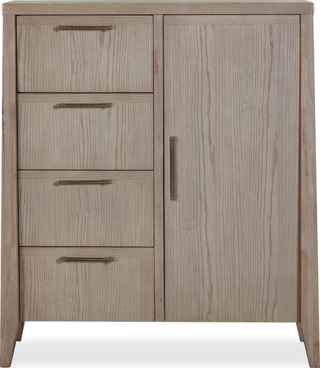 Sumire Ginger Four Drawer One Door Ash Wood Chest - Ornate Home