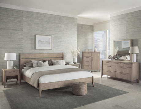 Sumire Ginger Four Drawer One Door Ash Wood Chest - Ornate Home