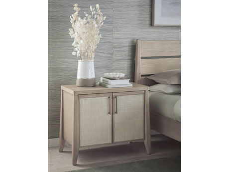 Sumire Ginger/Natural Cane Two Door Ash Wood Bachelor Chest - Ornate Home