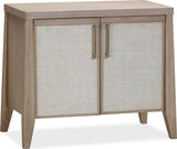 Sumire Ginger/Natural Cane Two Door Ash Wood Bachelor Chest - Ornate Home